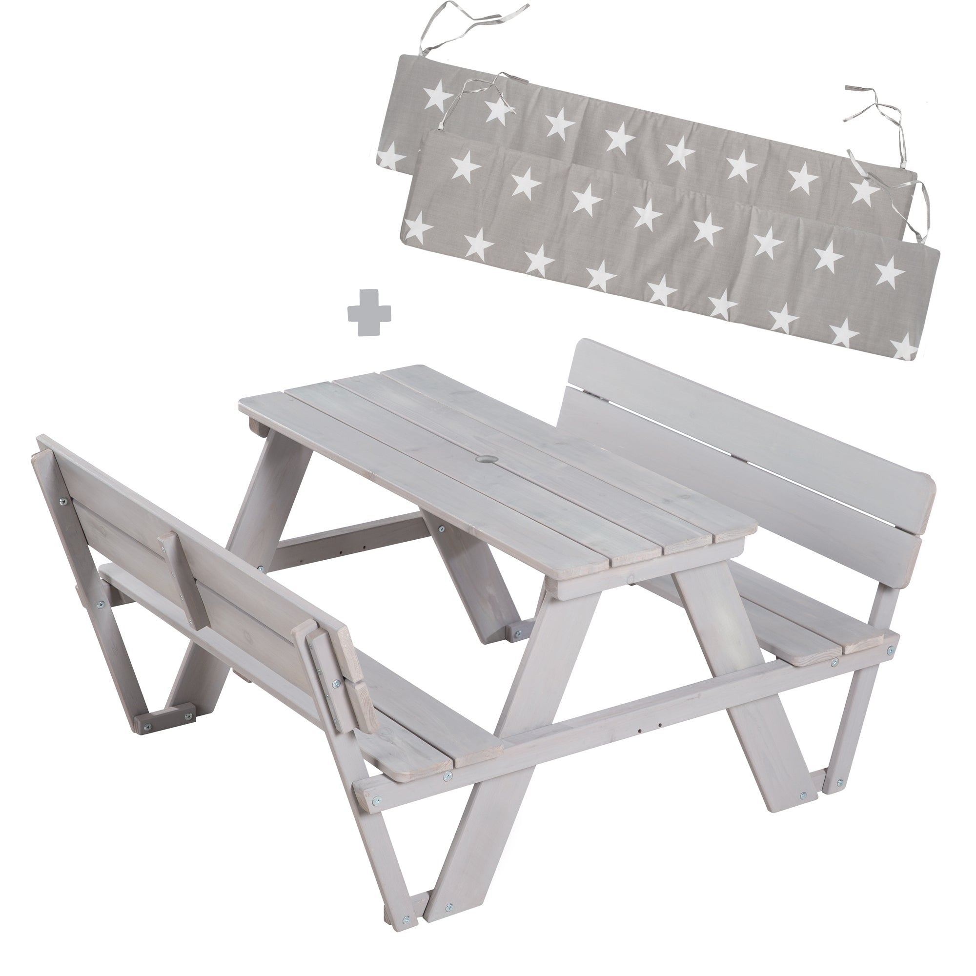 Roba 456007GAV190 Kindersitzgruppe + Lehne/kissen grau – Outdoor + - grau - Outdoor + - Produktbild 1