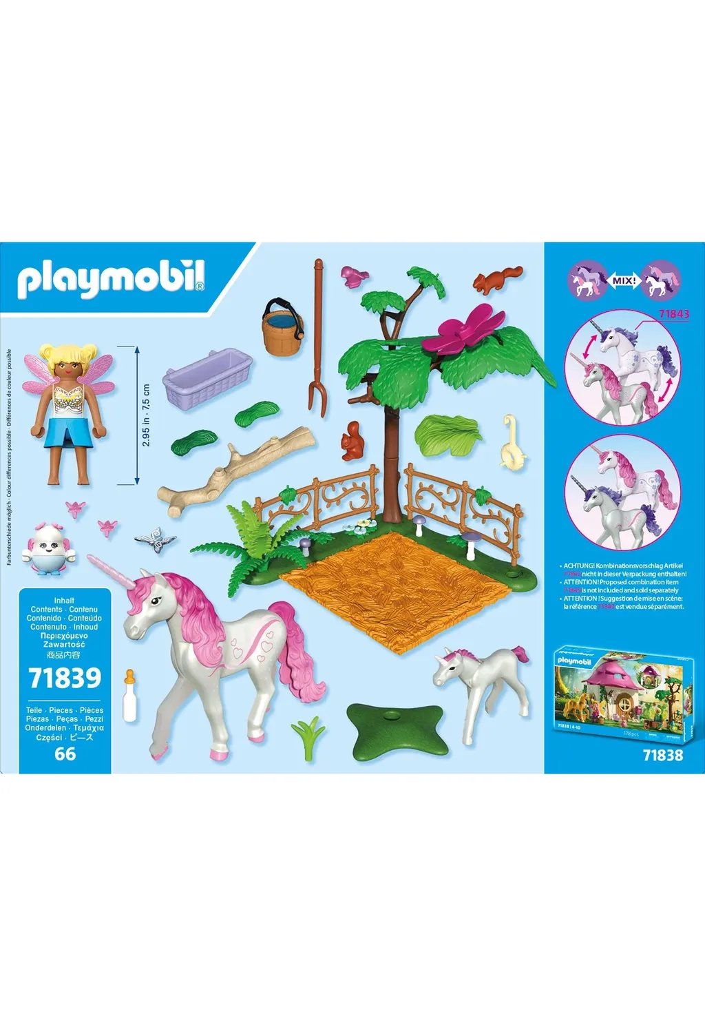 PLAYMOBIL 71839 Zauberhafter Einhorn-Stall für Mama und Fohlen