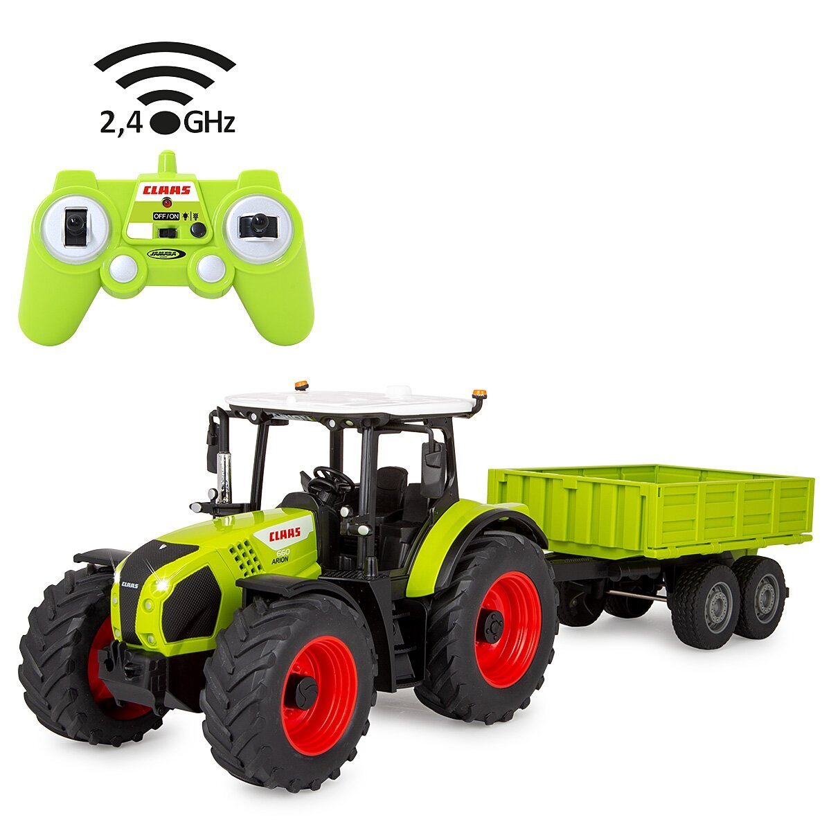 JAMARA Claas Arion 660 mit Kippanhänger 1:24 2,4GHz ab 6 Jahren JAMARA Claas Arion 660 mit Kippanhänger 1:24 2,4GHz ab 6 Jahren