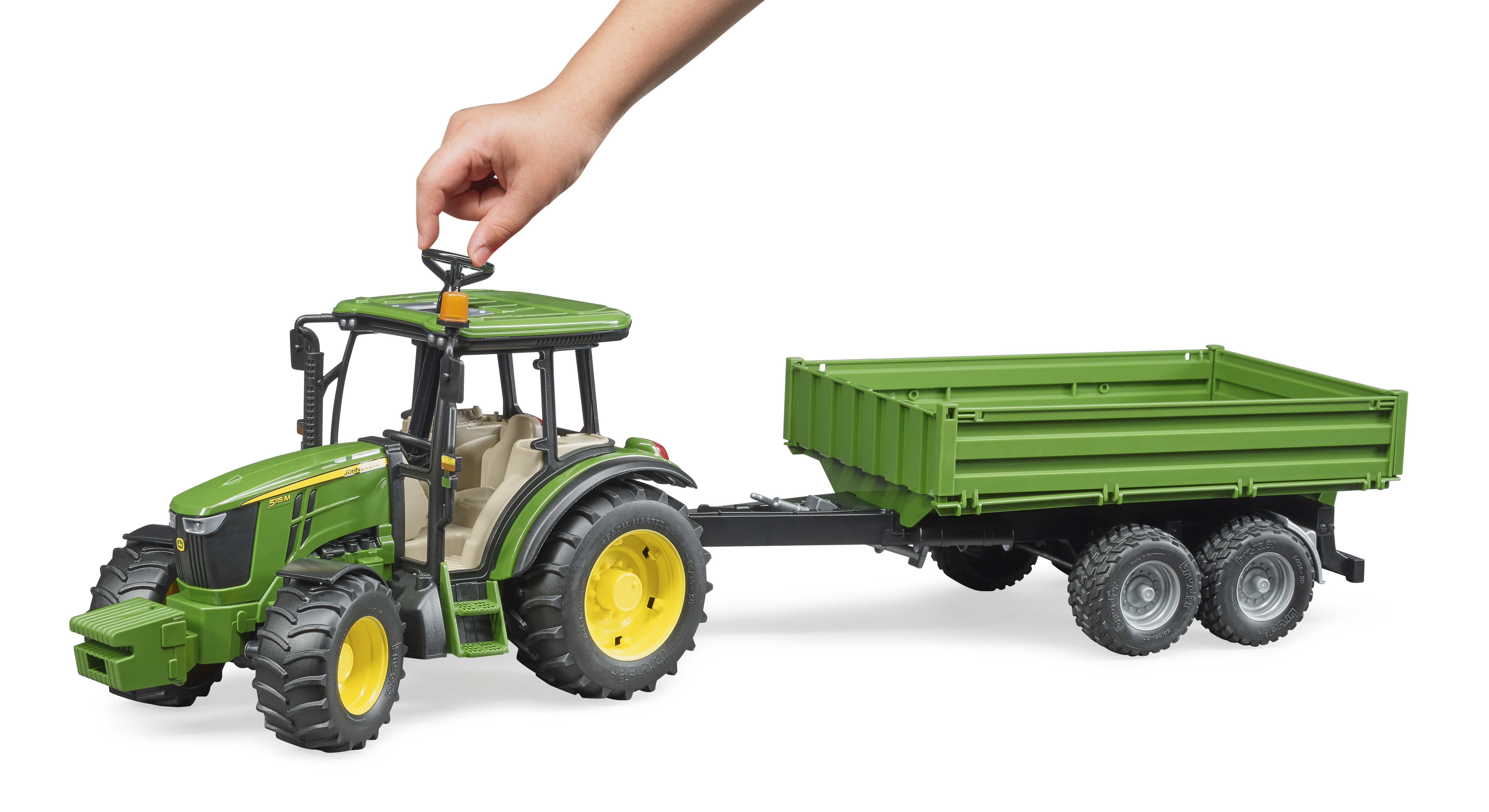 BRUDER 02108 - John Deere 5115 M mit Bordwandanhänger - Bild 5 BRUDER 02108 - John Deere 5115 M mit Bordwandanhänger - Bild 5