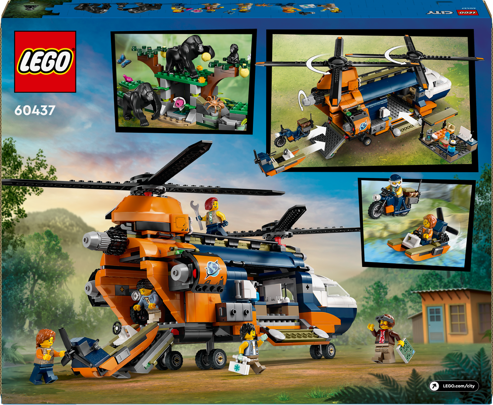 LEGO® City Dschungelforscher-Hubschrauber 60437 Person, Gras, Pflanze, Maschine, Rad