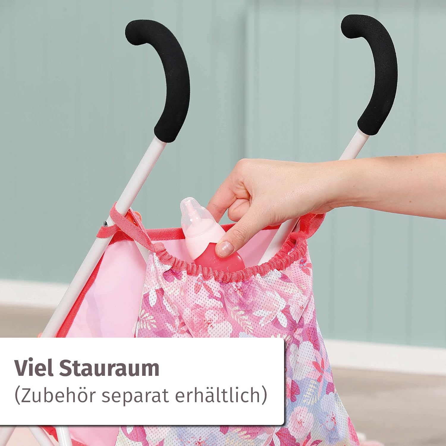 Baby Annabell Active Stroller – Faltbarer Puppenwagen mit 3-Punkt-Gurt & Netz
