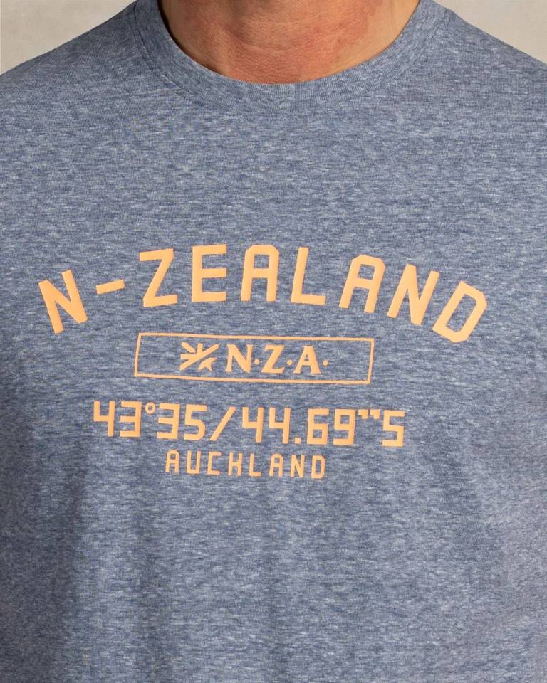 NZA 26CN720NM/XL T-Shirt - Dunkelblau / Print - XL