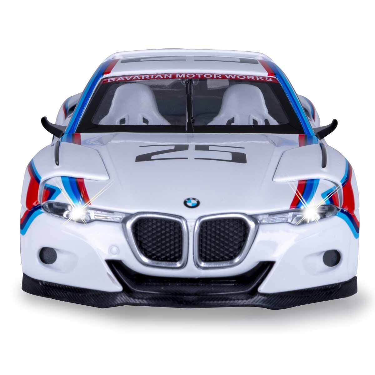 JAMARA BMW 3.0 CSL Hommage R Diecast 1:24 weiß inkl. Knopfzellen ab 3 Jahren