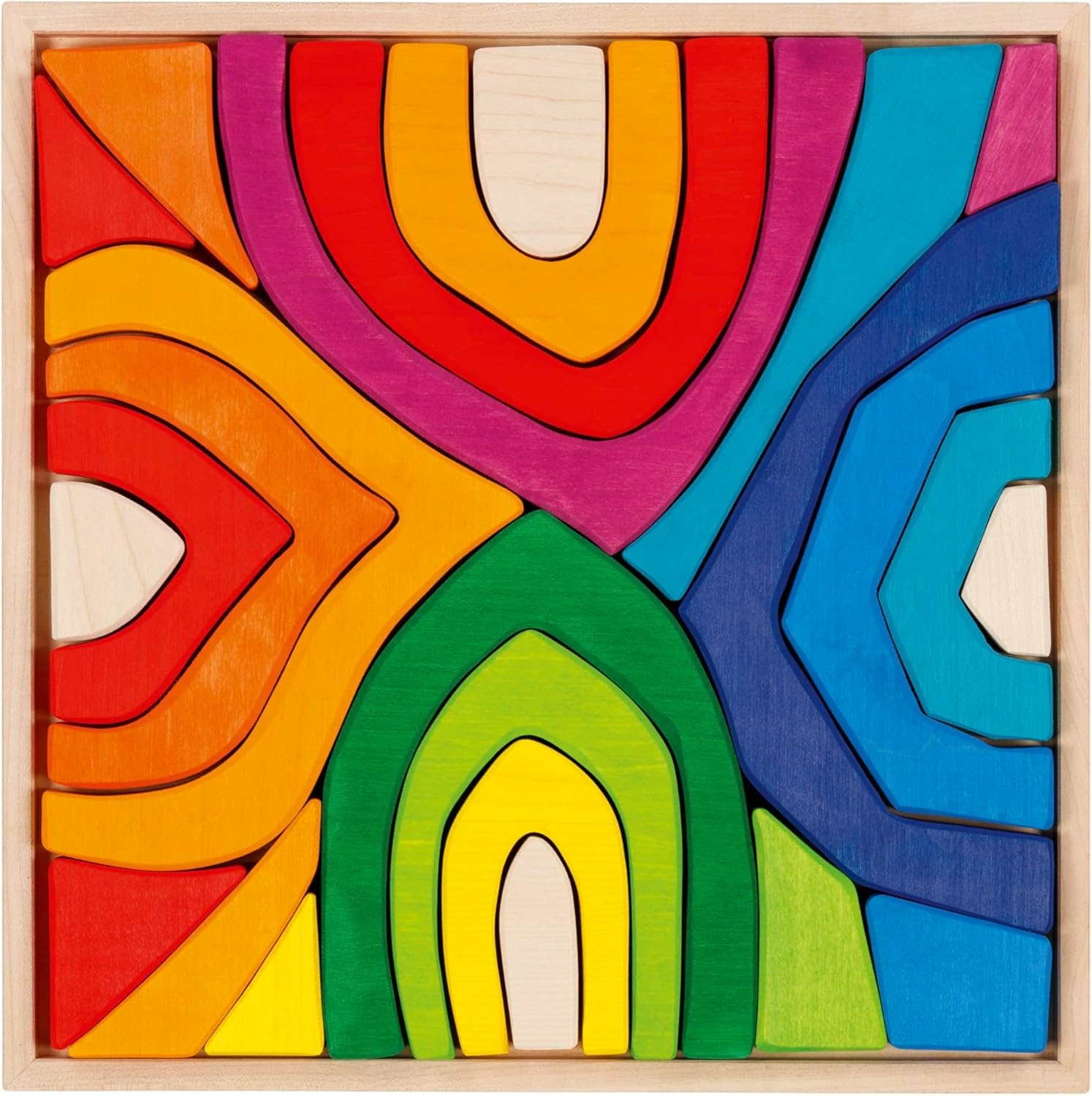 GOKI 58471 Bausteine Vier Jahreszeiten - aus Ahornholz. Made in Europe Kunst, Moderne Kunst, Malerei