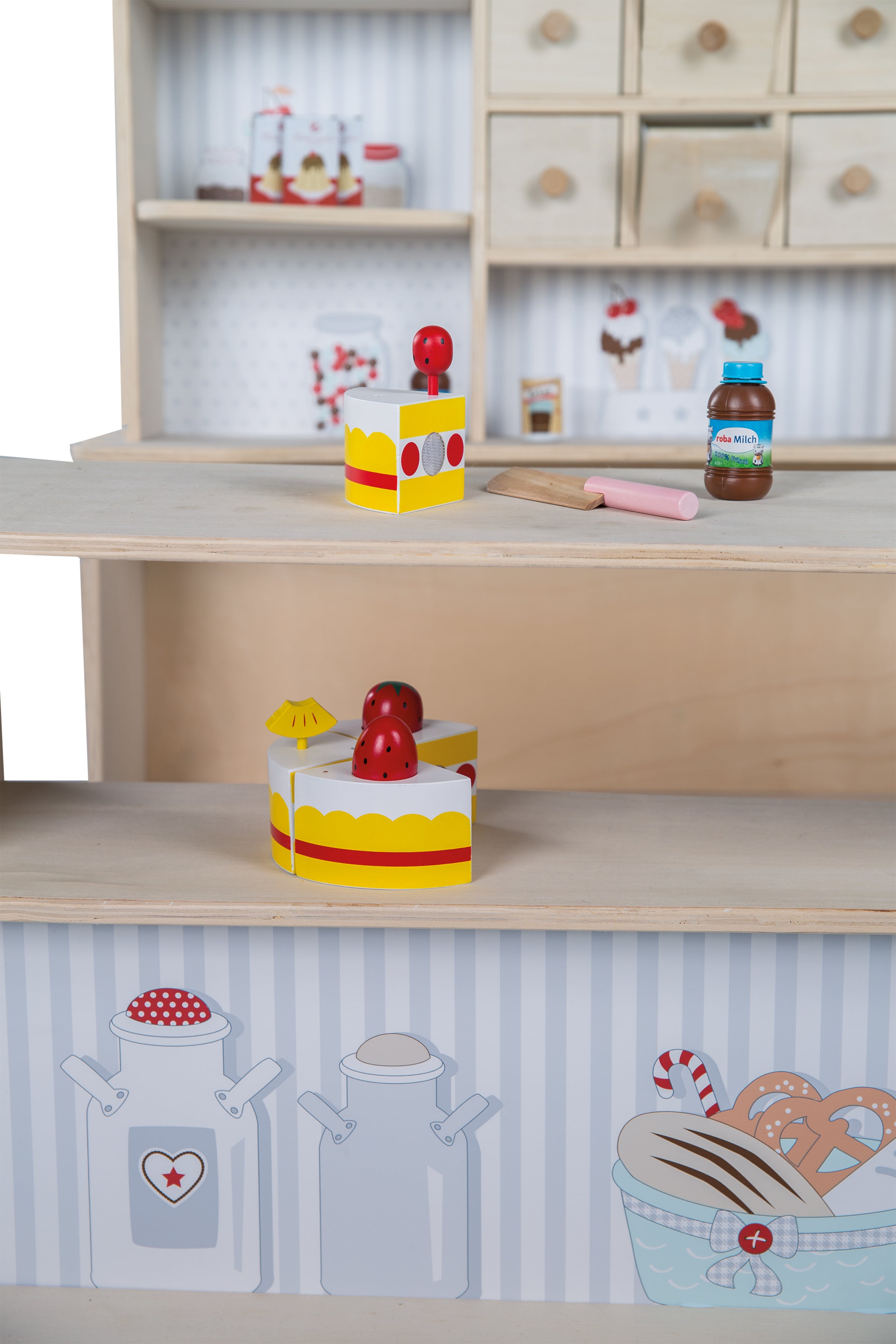 Roba 480020ZU Verkaufsstand mit Zubehör 9714 natur lackiert – Rollenspiel - Produktbild 5