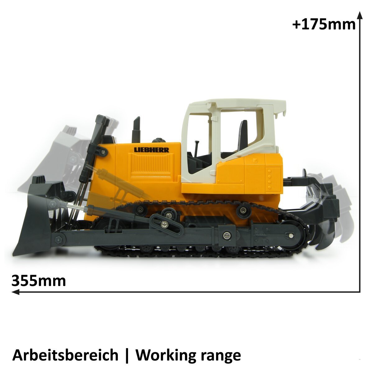 JAMARA Planierraupe Liebherr 1:20 2,4GHz ab 6 Jahren JAMARA Planierraupe Liebherr 1:20 2,4GHz ab 6 Jahren