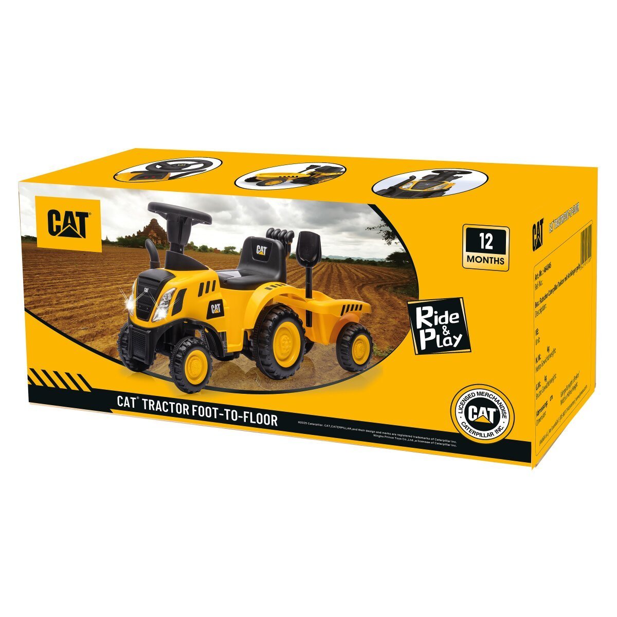JAMARA Rutscher Caterpillar Traktor mit Anhänger gelb 2in1 ab 12 Monaten JAMARA Rutscher Caterpillar Traktor mit Anhänger gelb 2in1 ab 12 Monaten