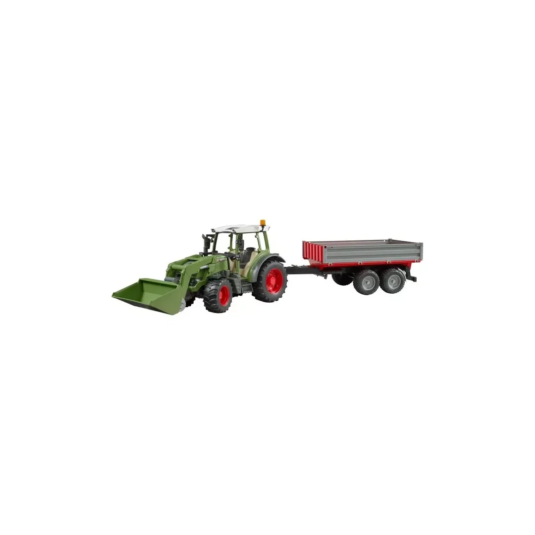 Bruder 02182 Fendt Vario 211 mit Frontlader und Bordwandanhänger