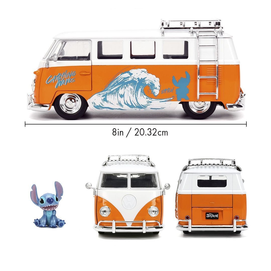 Stitch 1961 VW Bus 1:24 - SIMBA - SIMBA 9336340314R00 Produktfoto - SIMBA - Stitch 1961 VW Bus 1:24 - Modell SIMBA 9336340314R00 Produktbild fuer Online-Shop