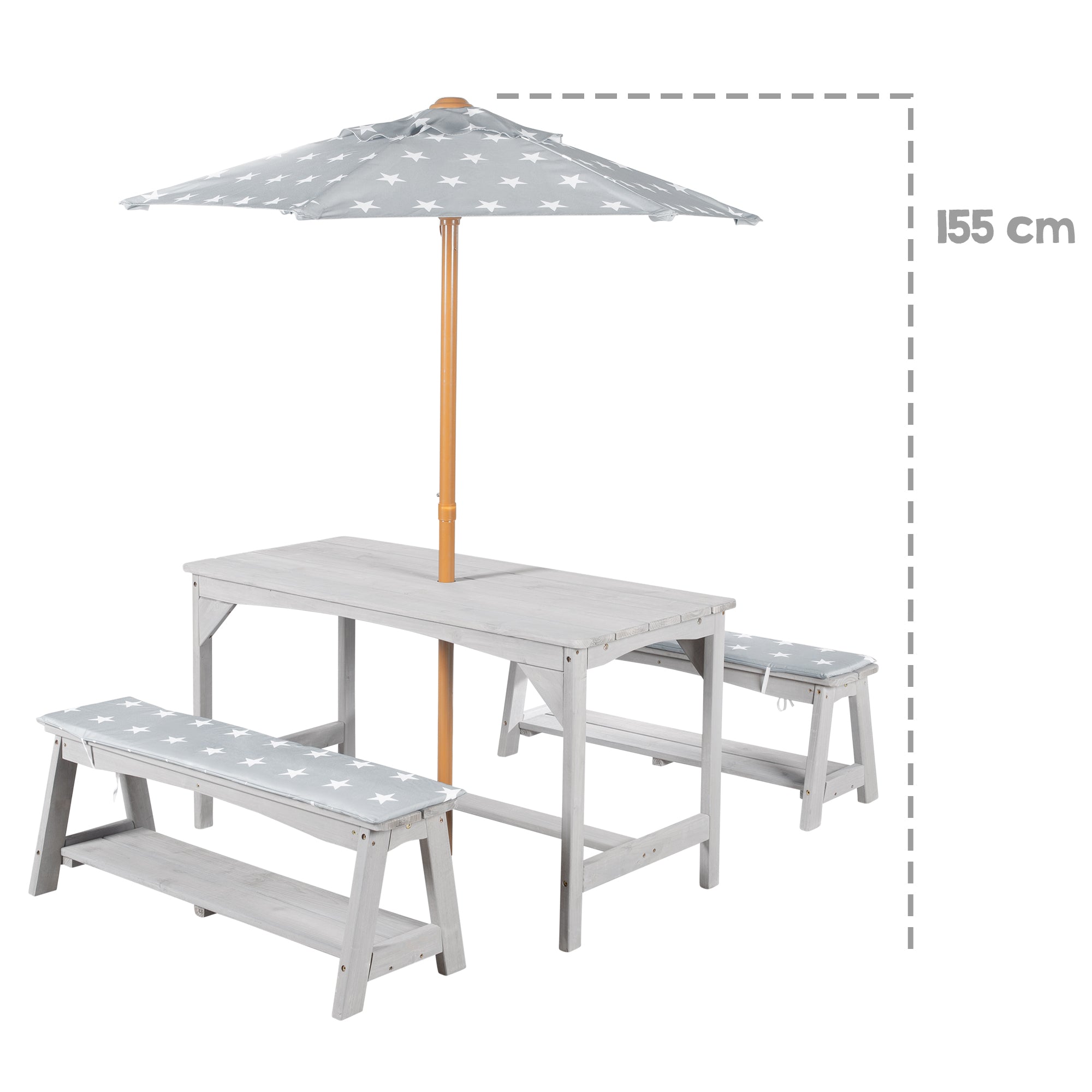 Roba 456030GAV190 Kindersitzgruppe mit auflage, Schirm grau – Outdoor + - Bild 7 Roba 456030GAV190 Kindersitzgruppe mit auflage, Schirm grau – Outdoor + - Produktbild 7