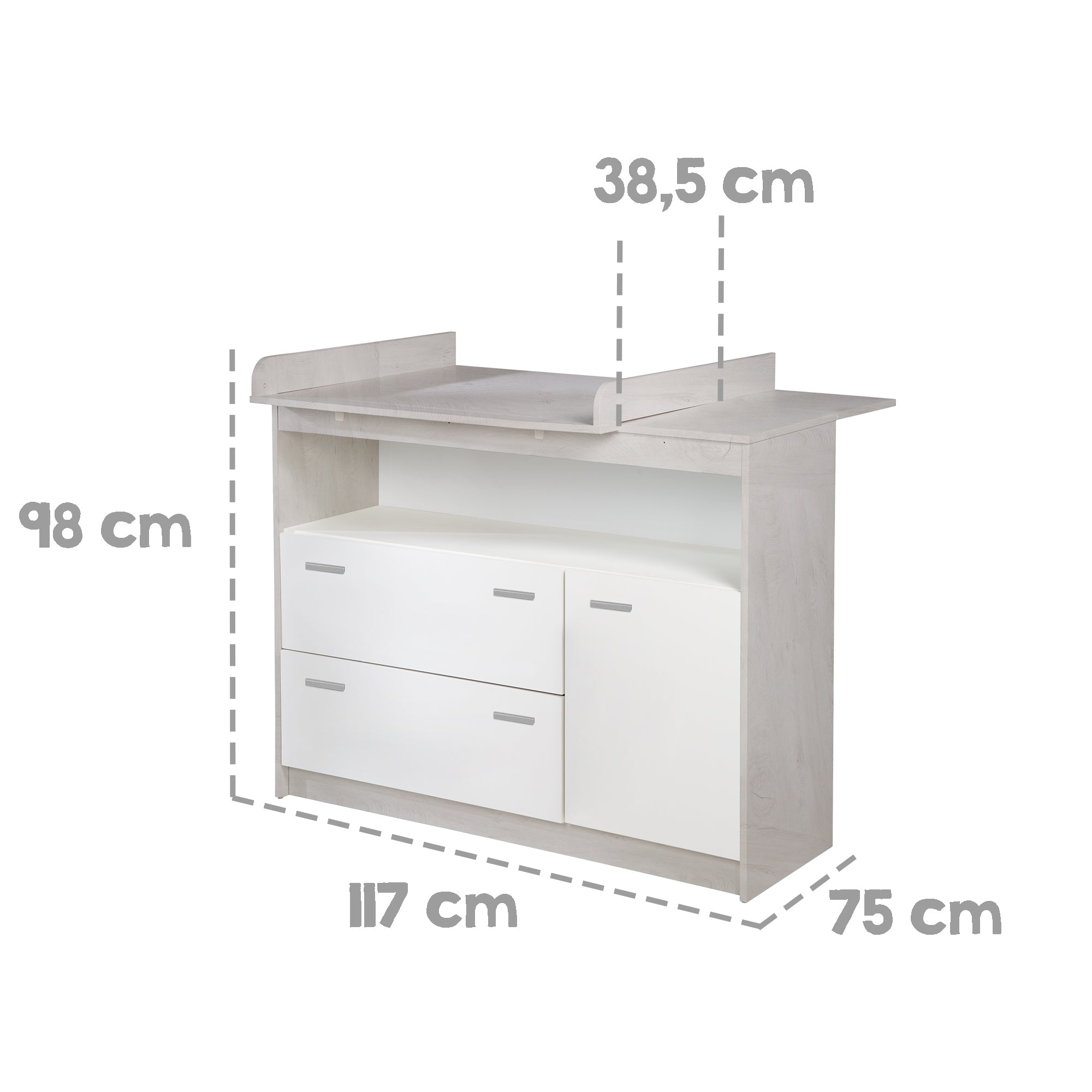 Roba 1731827 Wickelkommode breit Julia weiß - Bild 5 Roba 1731827 Wickelkommode breit Julia weiß - Produktbild 5