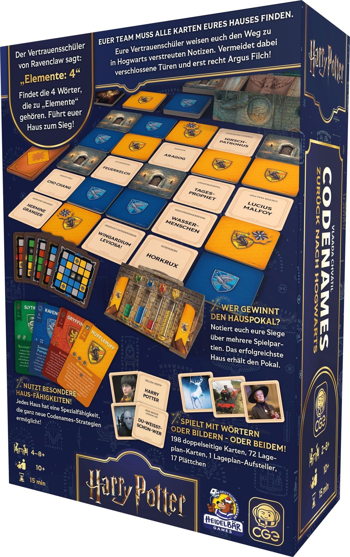 Codenames Back to Hogwarts - HeidelBÄR Games GmbH - HEIDELBÄR CZ210 Produktfoto - HeidelBÄR Games GmbH - Codenames Back to Hogwarts - Modell HEIDELBÄR CZ210