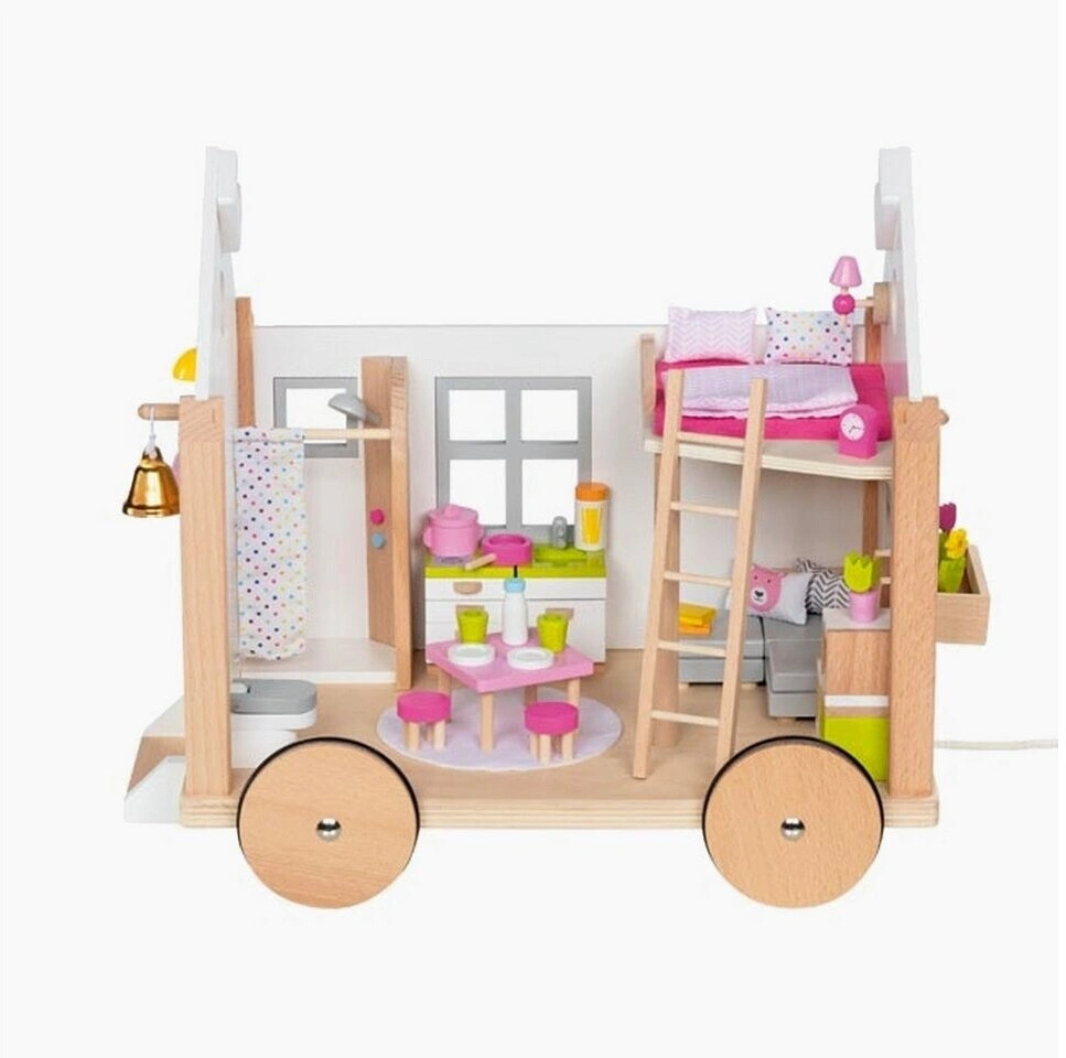 goki Tiny House „Hygge“ - Bauwagendesign, 40-teilig, Holz & Textil, ab 3 Jahren