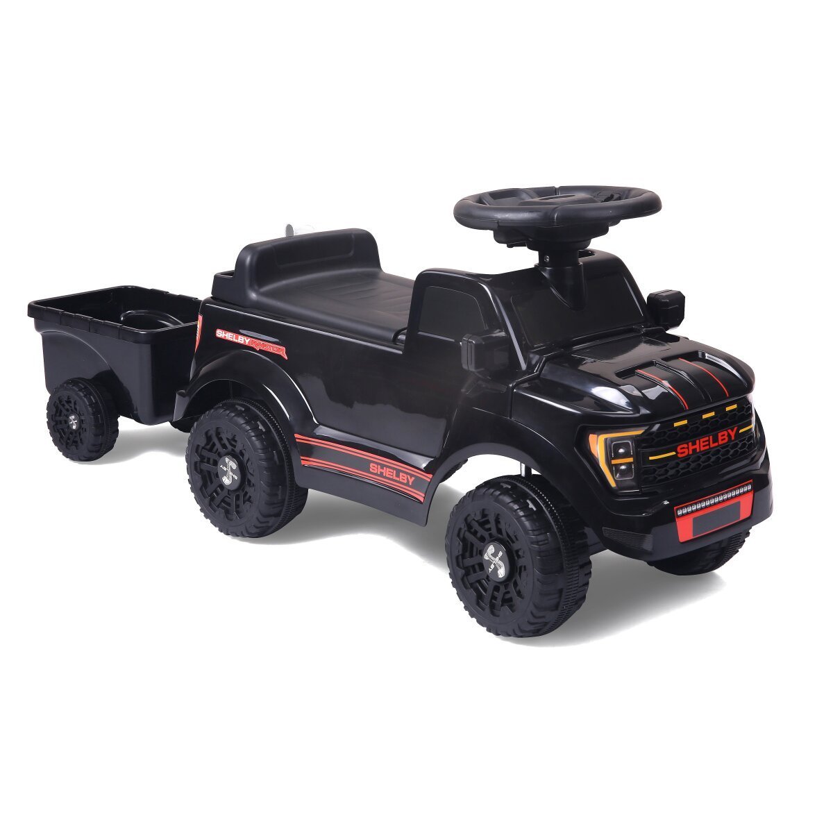 JAMARA Rutscher Shelby Ford F-150 Raptor mit Anhänger schwarz ab 18 Monaten