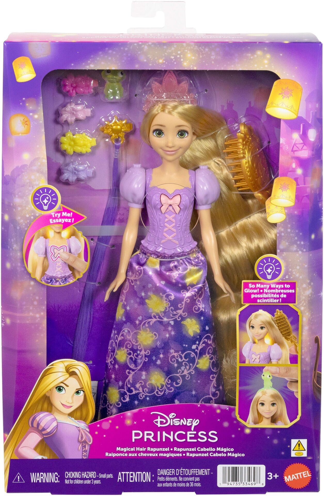 Puppe - Mattel - Disney Prinzessin Feature Rapunzel Puppe - Modell MATTEL JHL46 Produktbild fuer Online-Shop