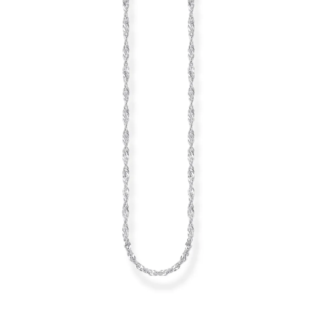 Thomas, Sabo, Kette, Mit, Singapore, Kordeloptik, Länge, 45, Cm, Silber, KE2284-001-21-L45V