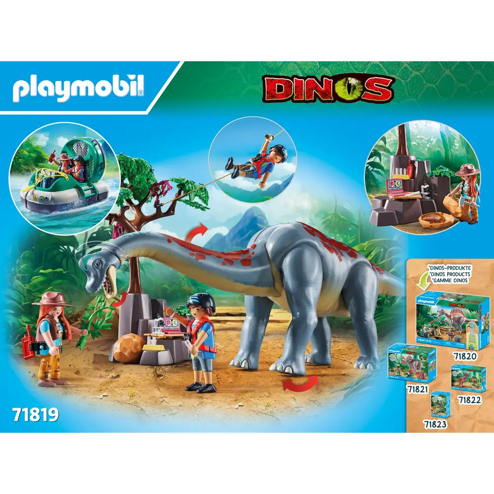 PLAYMOBIL 71819 Brachiosaurus-Begegnung mit Luftkissenboot