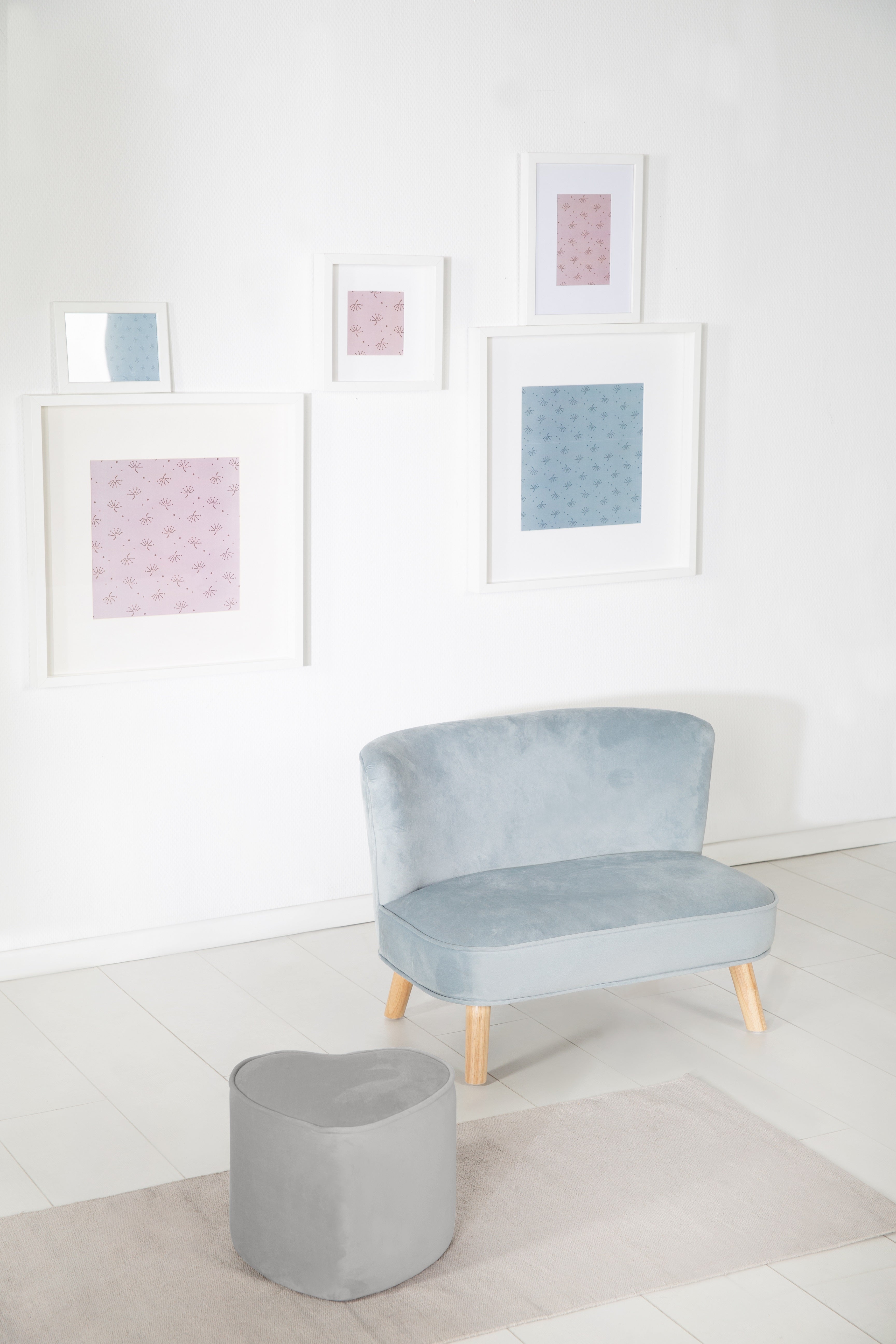 Roba 450130GA Kinderhocker in Herzform grau – Spielmöbel - Produktbild 3