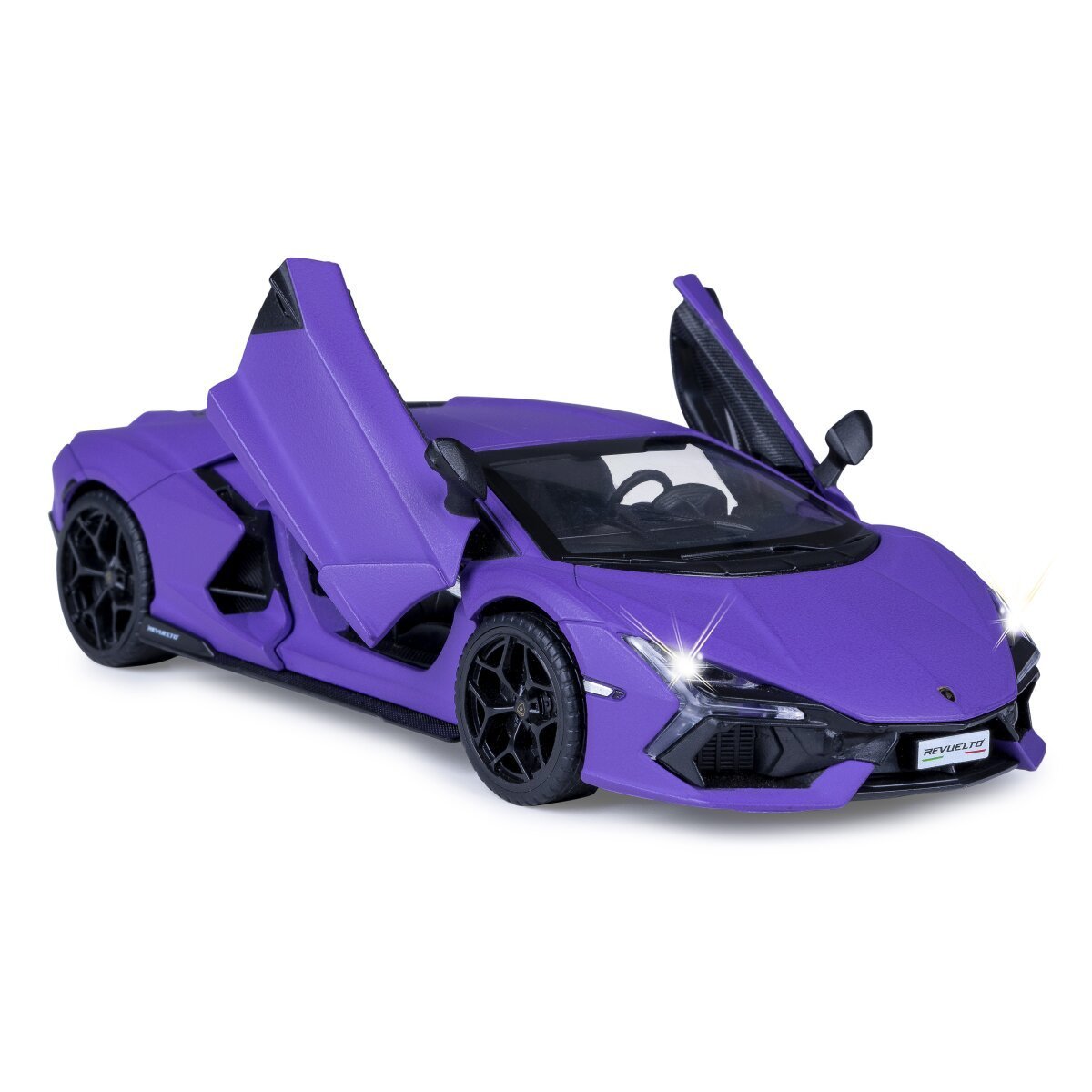 JAMARA Lamborghini Revuelto Diecast 1:32 lila inkl. Knopfzellen ab 3 Jahren