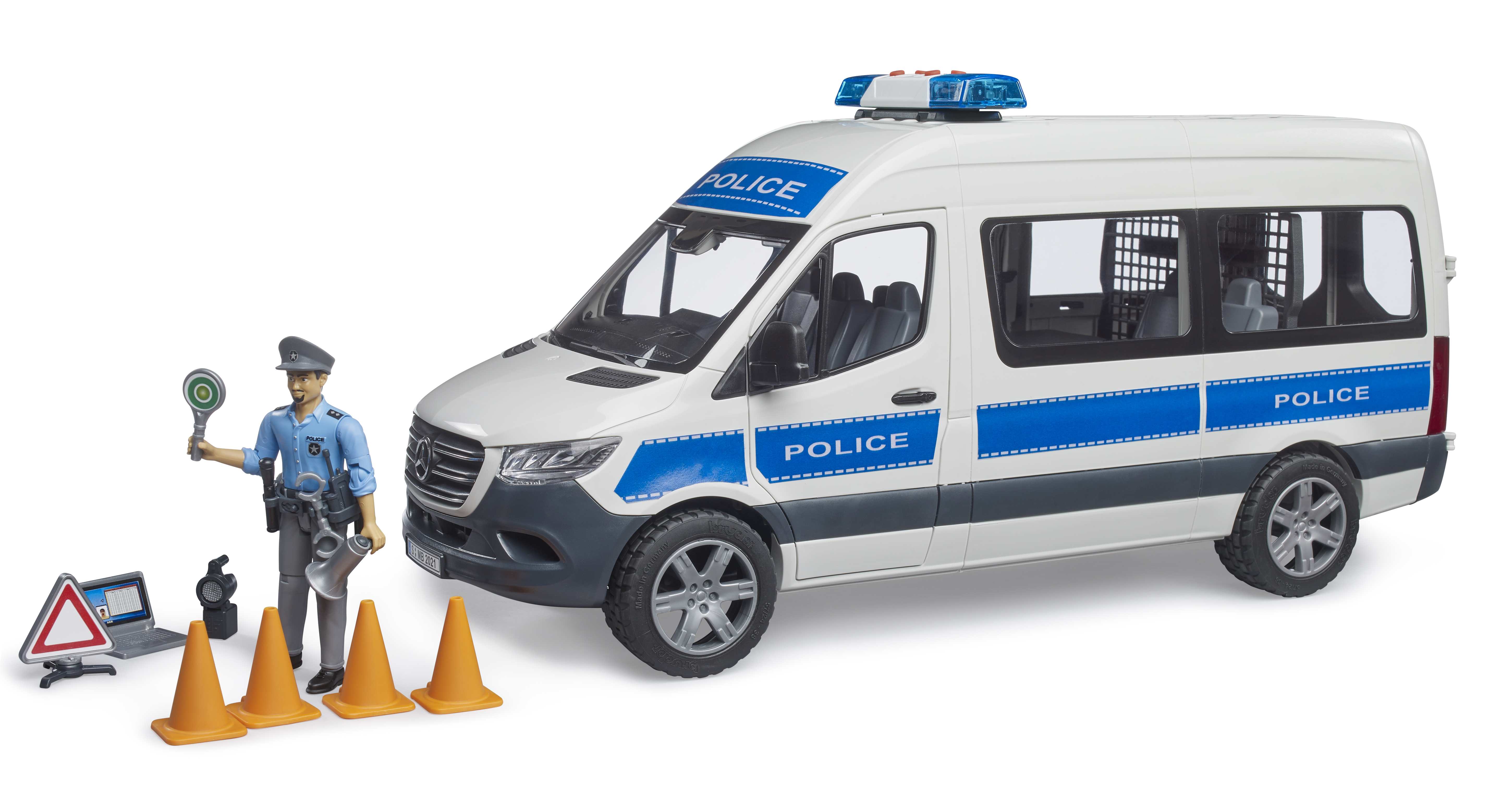 BRUDER 02683 - MB Sprinter Polizei Einsatzfahrzeug mit Light & Sound Modul