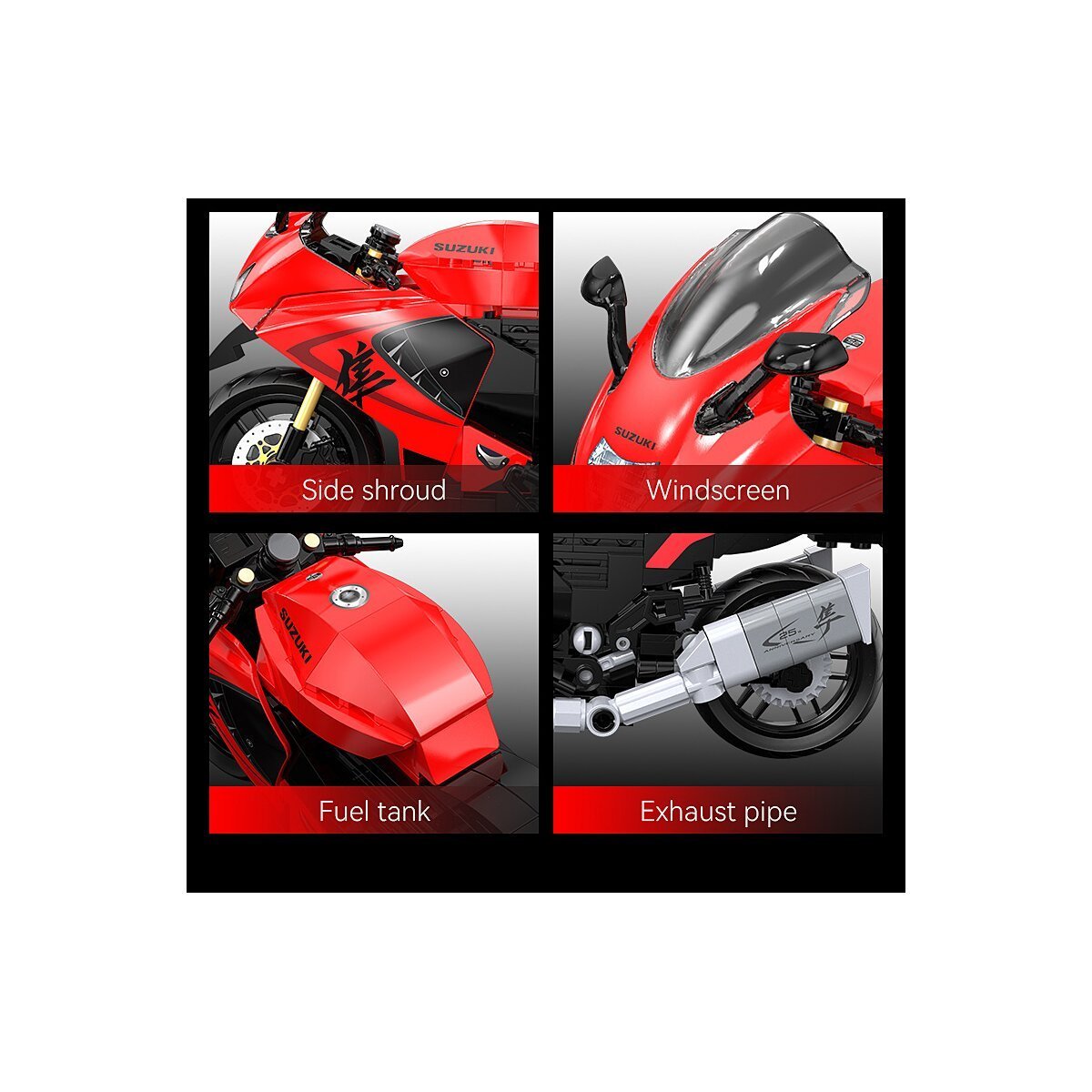 JAMARA CaDA Suzuki Hayabusa 1:12 rot Bricks ab 8 Jahren JAMARA CaDA Suzuki Hayabusa 1:12 rot Bricks ab 8 Jahren