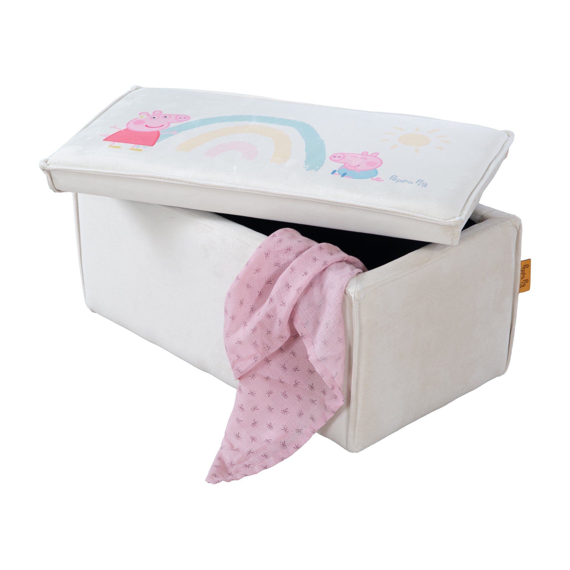 Roba 450141PP1 Kinderhocker mit Aufbewahrung Peppa Pig beige – Spielmöbel - Bild 4 Roba 450141PP1 Kinderhocker mit Aufbewahrung Peppa Pig beige – Spielmöbel - Produktbild 4
