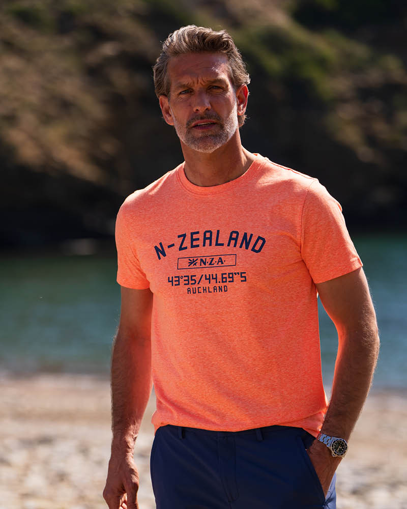 NZA 26CN720FM T-Shirt - Orange / Print - Bild 2