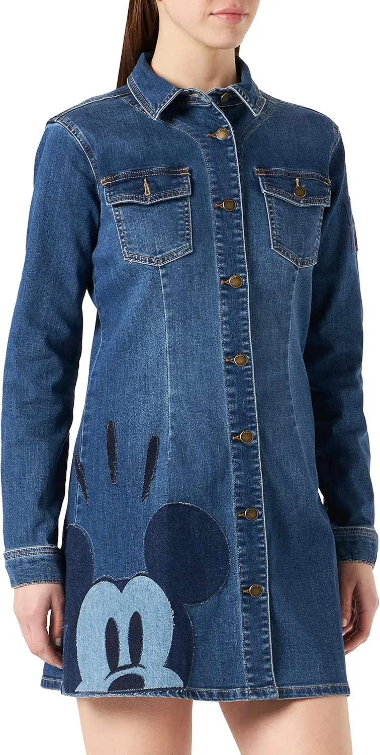 Desigual Damen Jeanskleid „Mickey Pat“ - Blau 22SWVD06 GR. XL