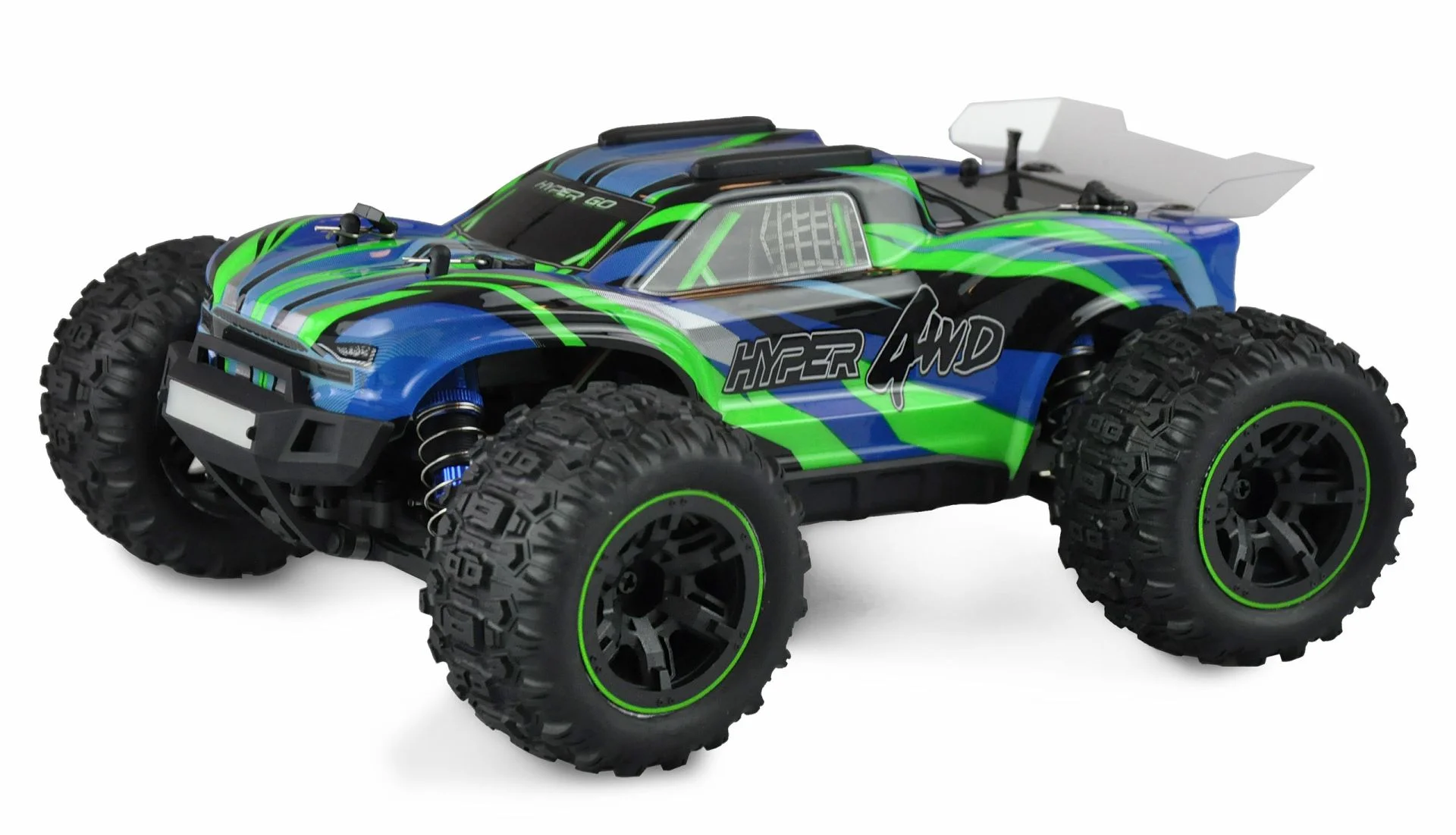 AMEWI Hyper GO Truggy brushed 4WD 1:16 RTR blau/grün RC auto