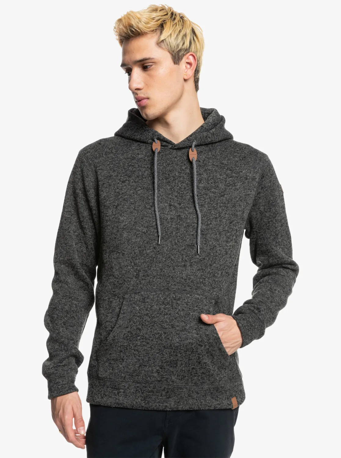 Quiksilver, Keller, Kapuzenpullover, für, Männer, Dunkelgrau