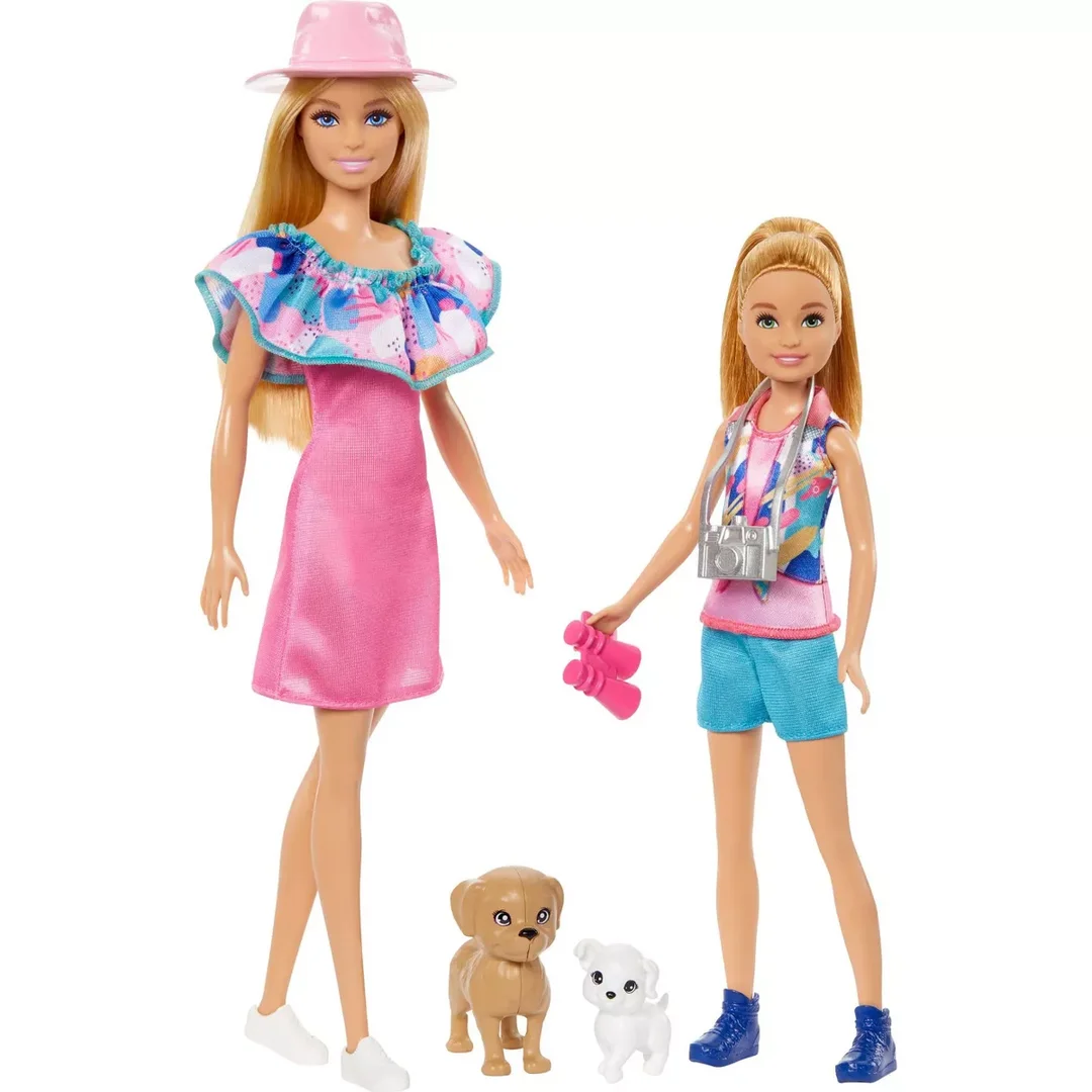 Barbie® & Stacie Sister Doll Set with 2 Pet Dogs & Accessories HRM09