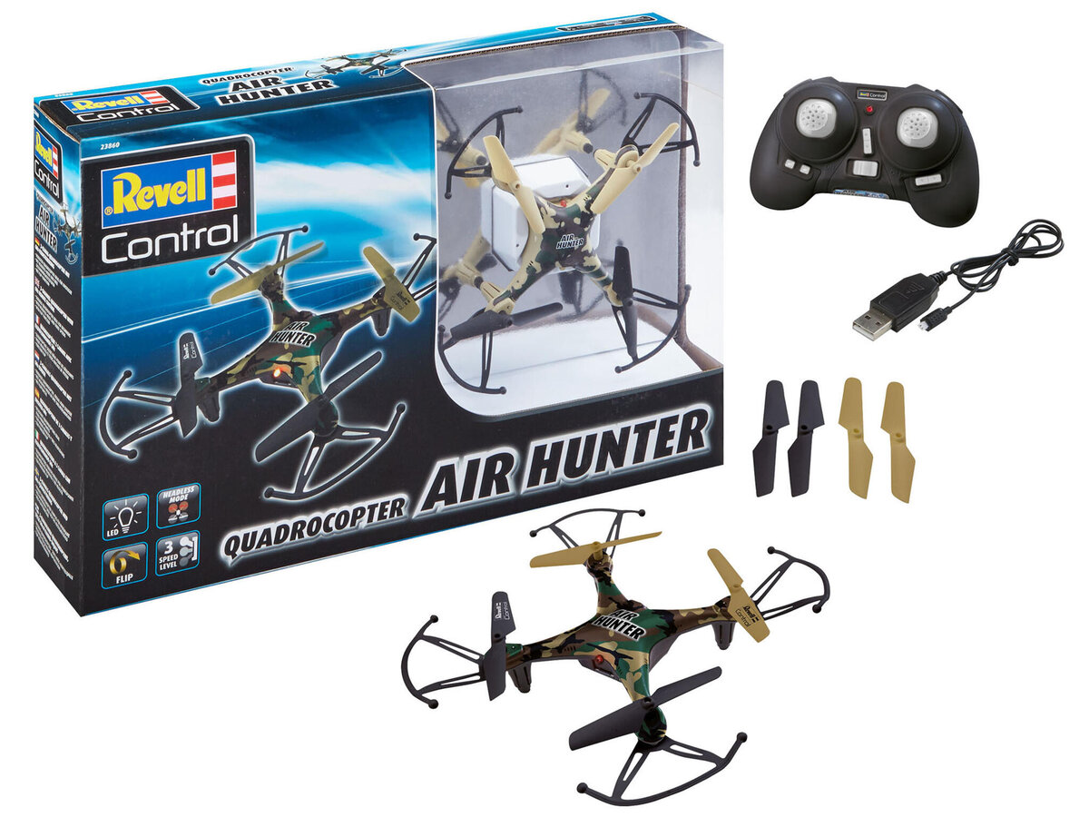 Revell 23860 RC Quadrocopter \Air Hunter\" Revell Control Ferngesteuerte Drohne""" Revell, 23860, RC, Quadrocopter, \Air, Hunter\", Revell, Control, Ferngesteuerte, Drohne, Spielzeug, Flugzeug, Transport, Fahrzeug"""