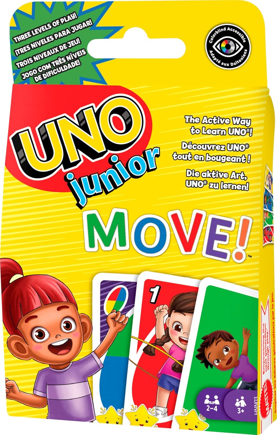 UNO Junior Move Die bewegte Version des Klassikers Mattel HNN03 Baby, Person, Gesicht, Pinsel, Werkzeug