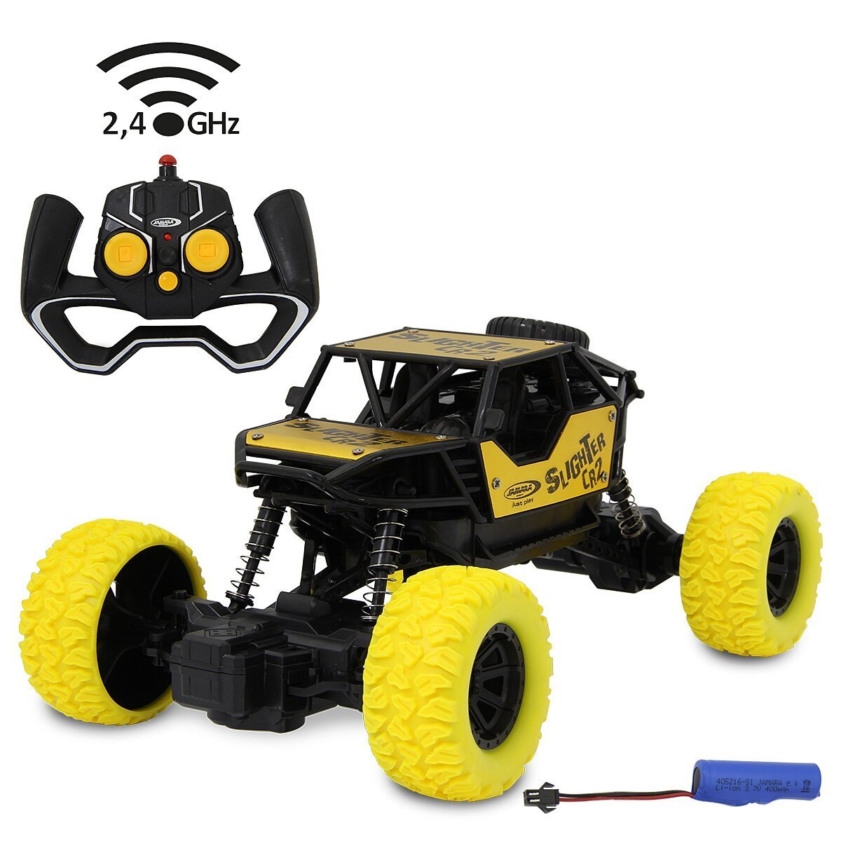 JAMARA Slighter CR2 RC Crawler Diecast gelb 2,4GHz ab 6 Jahren JAMARA Slighter CR2 RC Crawler Diecast gelb 2,4GHz ab 6 Jahren