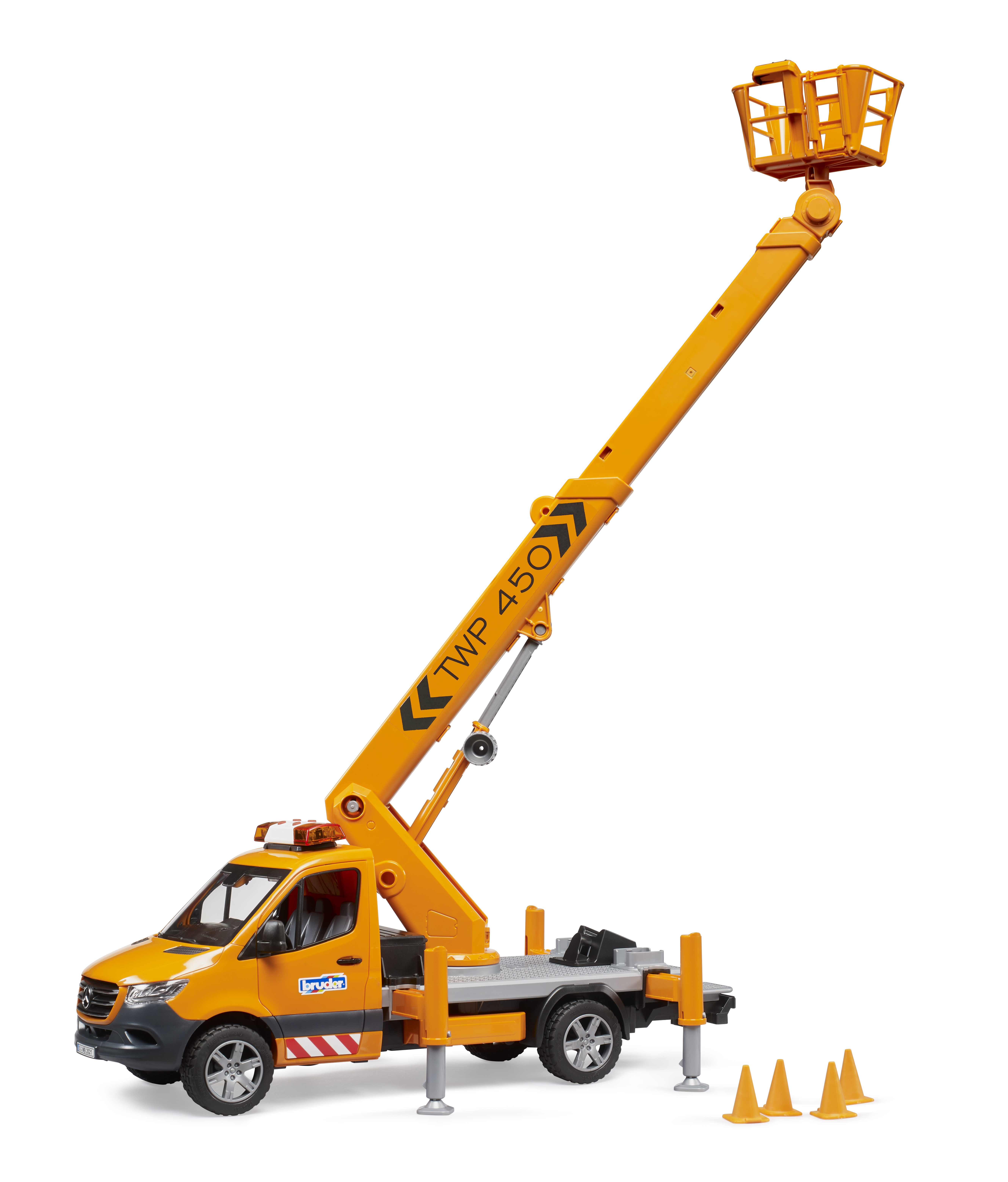 BRUDER 02679 - MB Sprinter Arbeitsbühne mit Light mit Sound Modul - Bild 4 BRUDER 02679 - MB Sprinter Arbeitsbühne mit Light mit Sound Modul - Bild 4