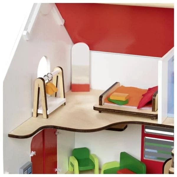 goki Tragbares Puppenhaus „Eco House“ - 54-teilig, Holz & Textil, ab 3 Jahren goki Tragbares Puppenhaus „Eco House“ - 54-teilig, Holz & Textil, ab 3 Jahren