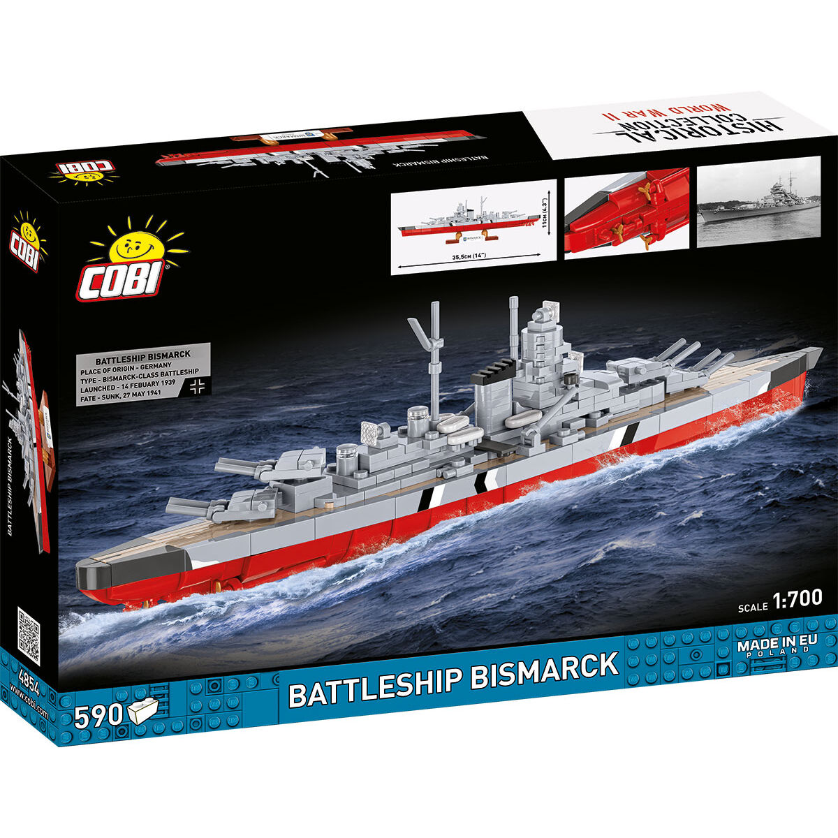COBI 4854 - WWII - Battleship Bismarck - Maßstab 1:7 - Bild 2 COBI 4854 - WWII - Battleship Bismarck - Maßstab 1:7 - Bild 2