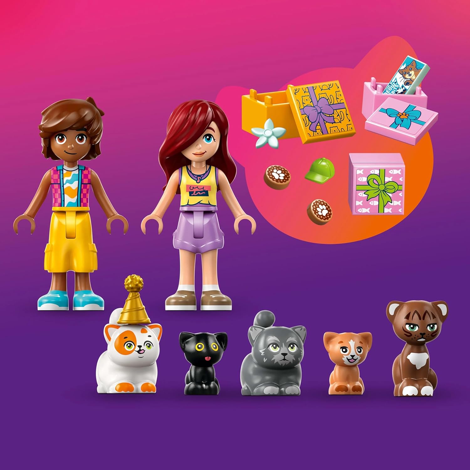 LEGO® Friends 42666 Katzengeburtstagsparty & Baumhaus Figur, Person, Spielzeug, Gesicht, Kopf