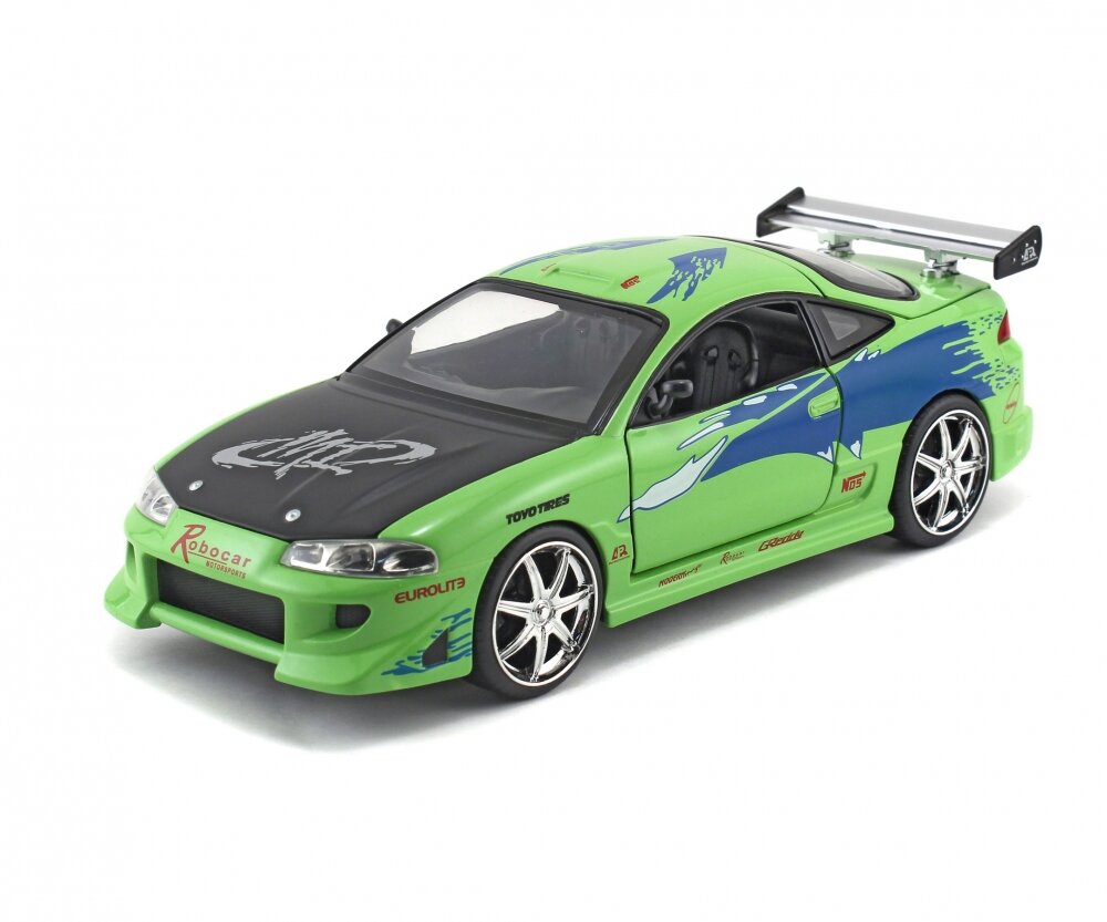 JADA 253203007 Fast & Furious 1995 Mitsubishi Eclipse 1:24 JADA, 253203007, Fast, &, Furious, 1995, Mitsubishi, Eclipse, 1:24, Leichtmetallfelge, Auto, Sprach, Rad, Sportwagen