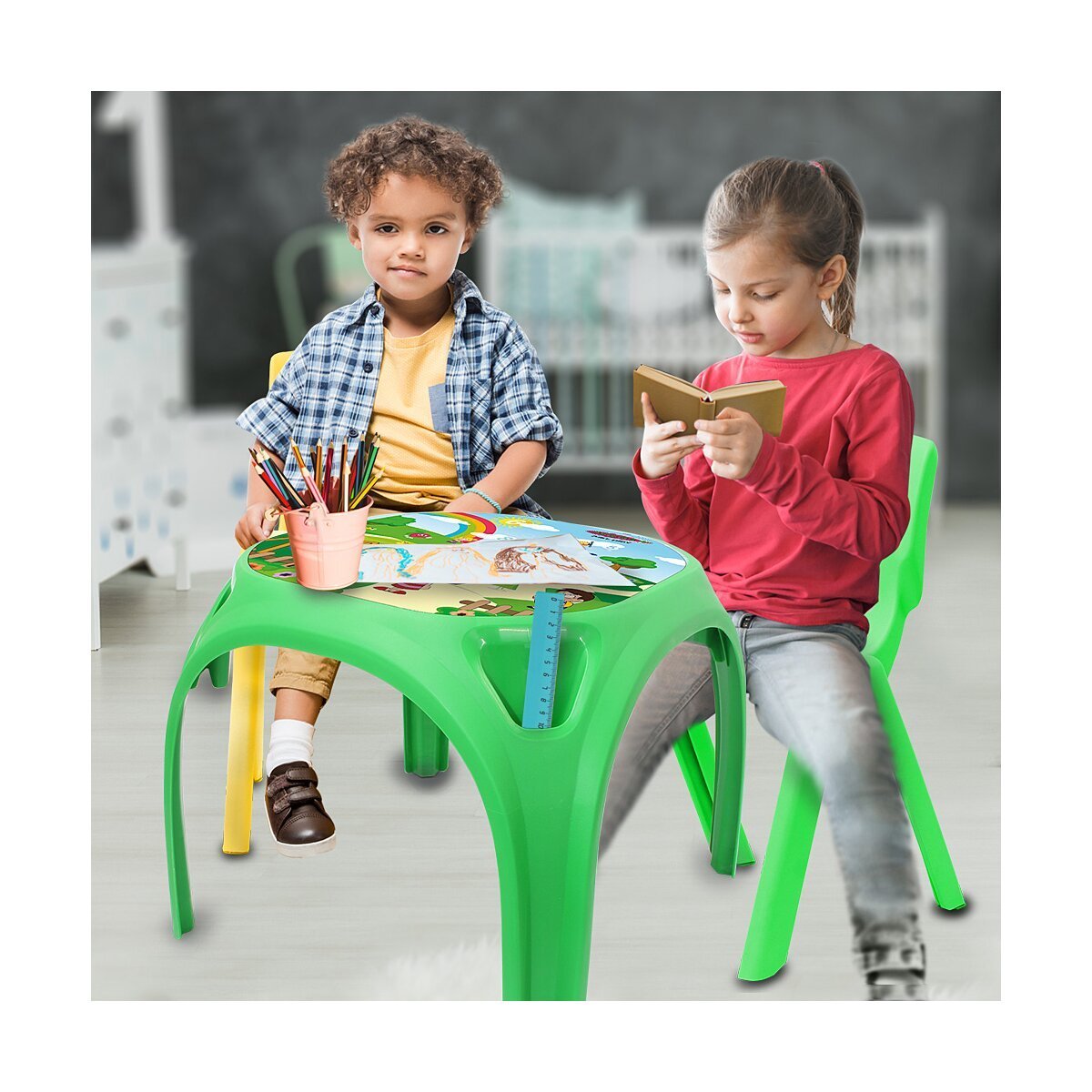 JAMARA Kindertisch Zahlenspaß XL grün ab 24 Monaten JAMARA Kindertisch Zahlenspaß XL grün ab 24 Monaten
