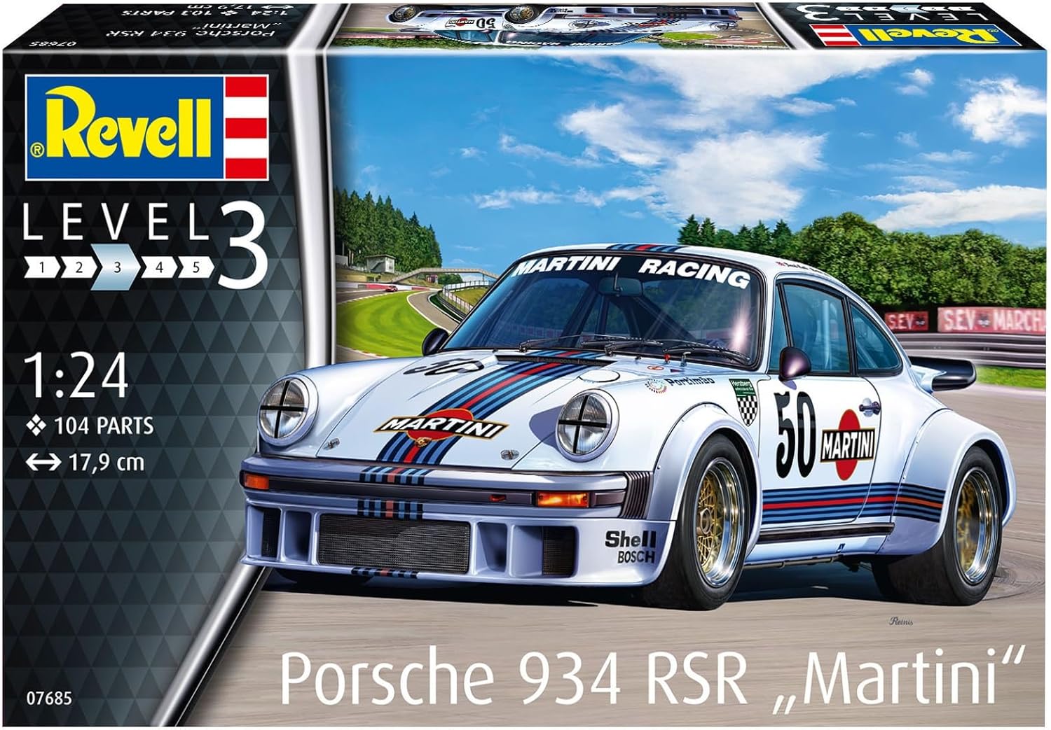 Revell 07685 Porsche 934 RSR Martini Modellbausatz Auto, Werbung, Sportwagen, Rad, Coupé