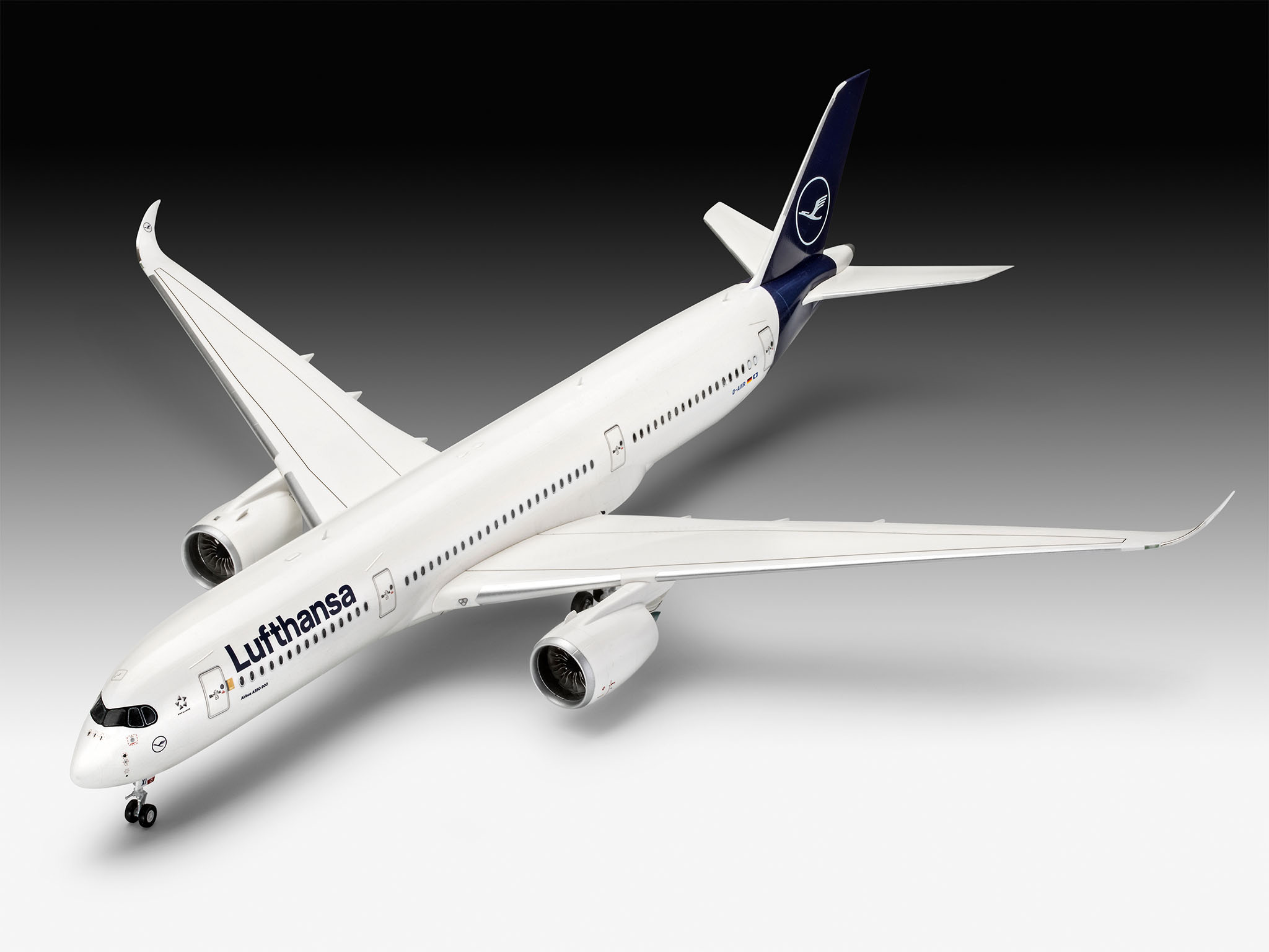Revell 03881 Airbus A350-900 Lufthansa New Livery Modellbausatz Flugzeug, Verkehrsflugzeug, Fahrzeug, Flug