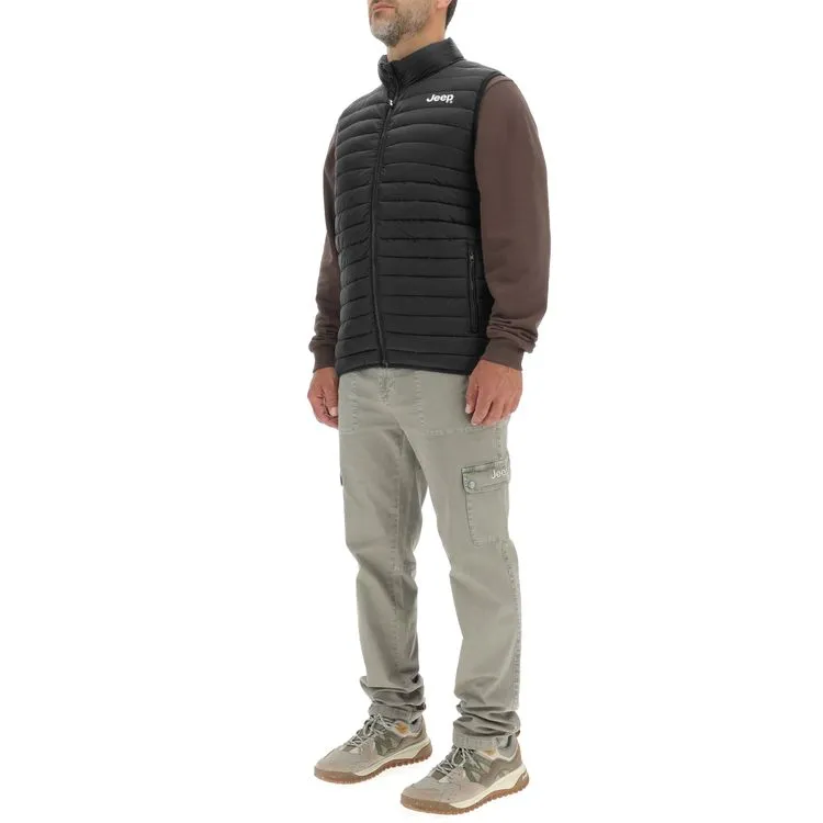 JEEP Herren Steppweste O103345BK - Schwarz mit Reißverschlusstaschen GR. XXL JEEP Herren Steppweste O103345BK - Schwarz mit Reißverschlusstaschen GR. XXL