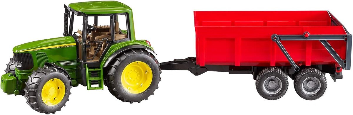 BRUDER 02057 - John Deere 6920 mit Wannenkippanhänger Traktor, Transport, Fahrzeug