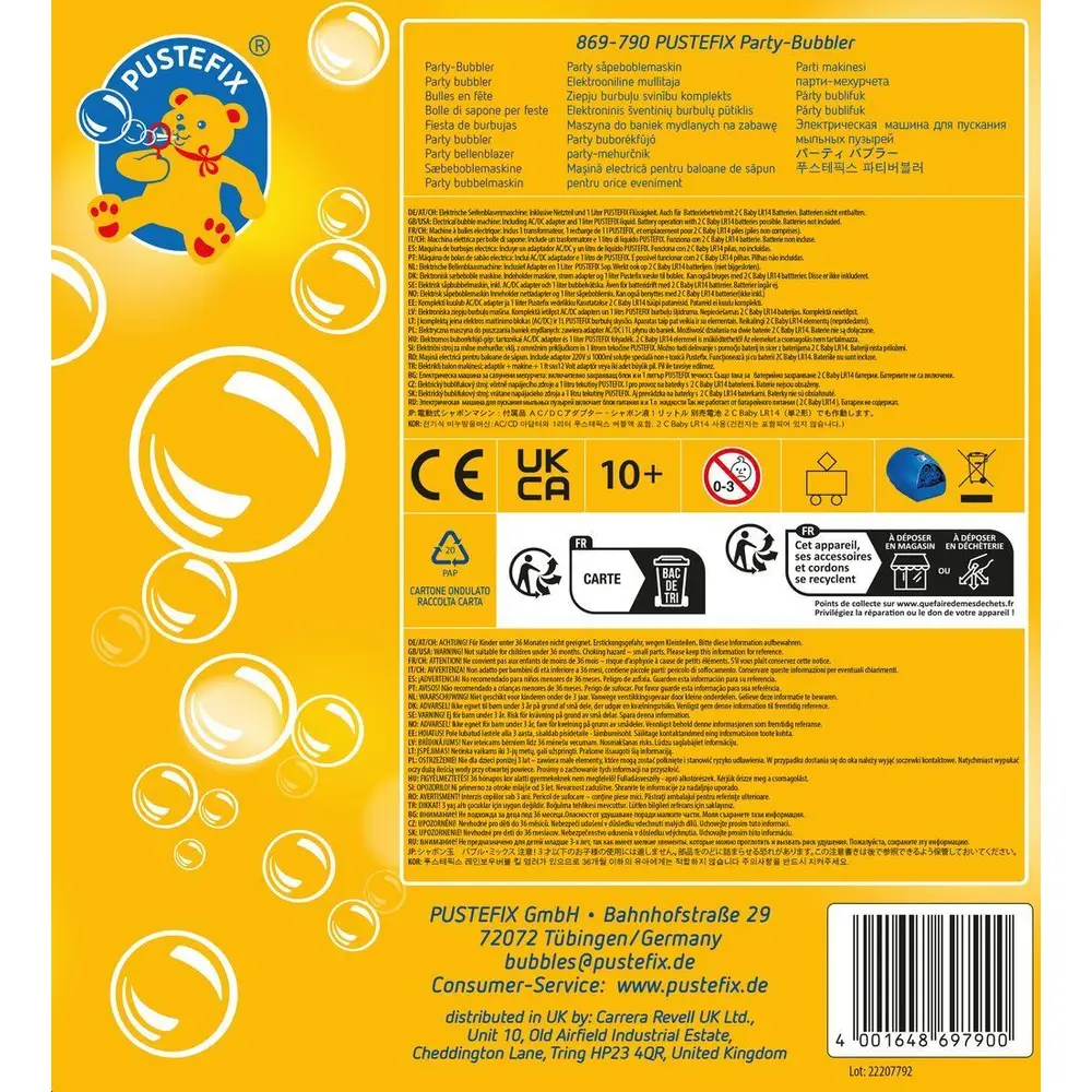 PUSTEFIX - Pustefix Party-Bubbler 1l PUSTEFIX - Pustefix Party-Bubbler 1l