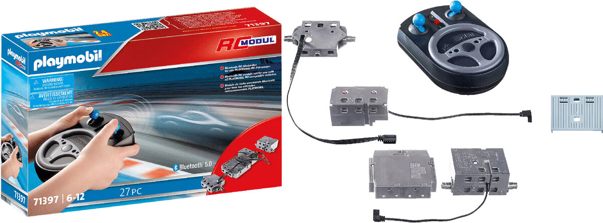 PLAYMOBIL 71397 Rc-Modul-Set Bluetooth PLAYMOBIL, 71397, Rc-Modul-Set, Bluetooth, Adapter, Elektronik, Leichtmetallfelge, Fahrzeug, Rad