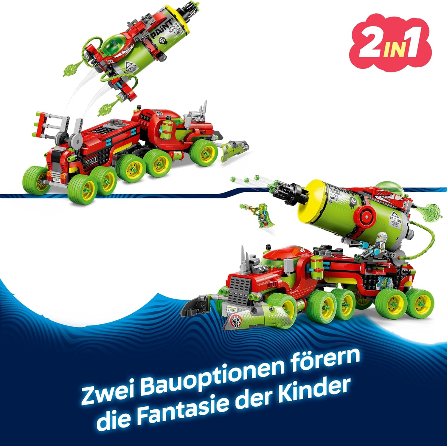 LEGO® DREAMZzz 71499 Mateos Sprühdosen-Truck Maschine, Rad, Gras, Spielzeug, Werbung