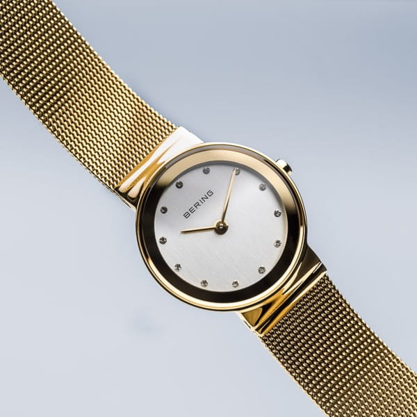 Bering 10126-334 Damenuhr, Milanaise, Gold/Weiß Bering 10126-334 Damenuhr, Milanaise, Gold/Weiß