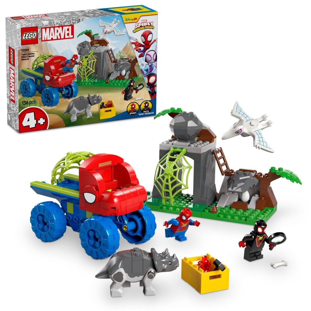 LEGO, Spidey, und, seine, Superfreunde, 11199, Spideys, Team, auf, Rettungsmission, im, Dino-Truck LEGO Spidey und seine Superfreunde 11199 Spideys Team auf Rettungsmission im Dino-Truck